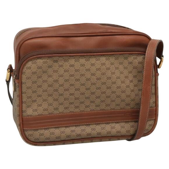 GUCCI Micro GG Supreme Shoulder Bag Pvc Beige Gold 001 115 001 115 - Picture 1 of 16